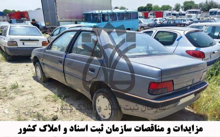 پارکینگ خودروهای مزایده ای ثبت اسناد و املاک